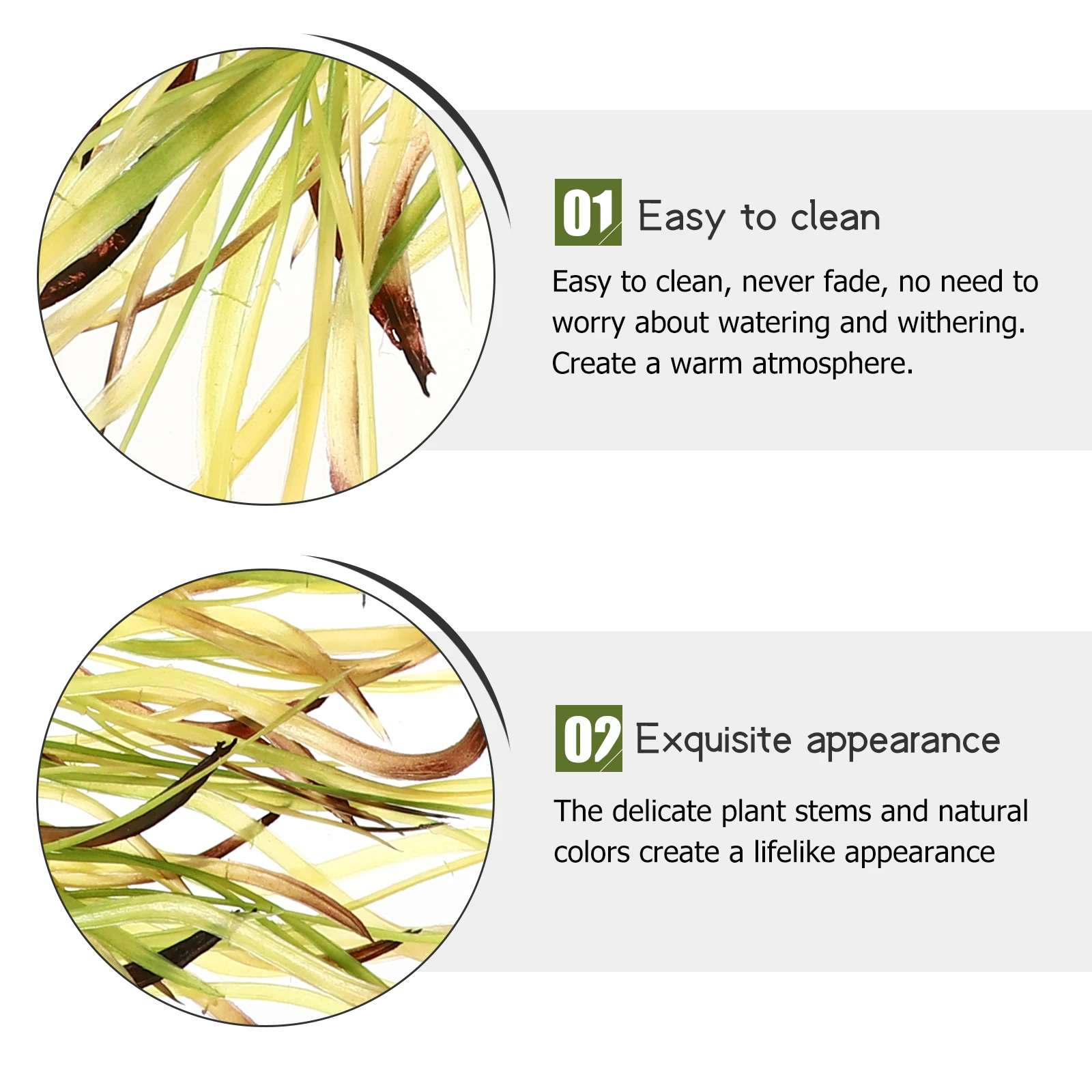 

4pcs Lifelike Plastic Grass Decor For Living Room Garden Office Wedding Decoration Fake Plants Simulation Flower Arranging