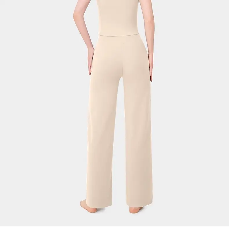 Neue High-Waist Yoga-Hose mit leicht ausgestelltem Bein – Sommerliche, gerade geschnittene Leggings für Outdoor-Sportarten – Detail 6