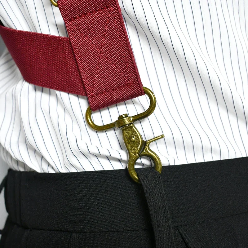 1Pc 3.5cm Wide Men Suspenders 2 Clips Adjustable Elastic Braces for Pants Trousers Business Suit Wedding Formal Wear Accessories
