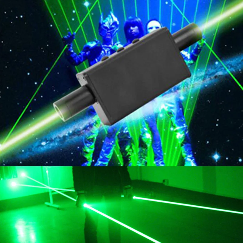 Imagem -06 - Mini Dupla Direção Verde Laser Espada para o Homem Laser Mostrar Duplo-headed Feixe de Largura Laser Duplo Laser Caneta Dança Palco Adereços