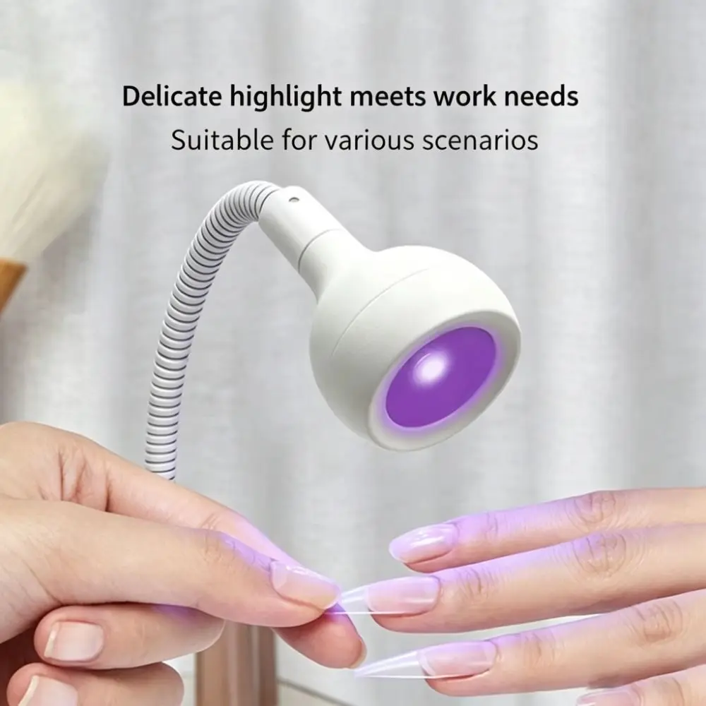 360 Degree Adjustable UV LED Nail Lamp USB Plug In Quick Drying Gel Polish Curing Dryer Foot Pedal Switch Love Base view 2
