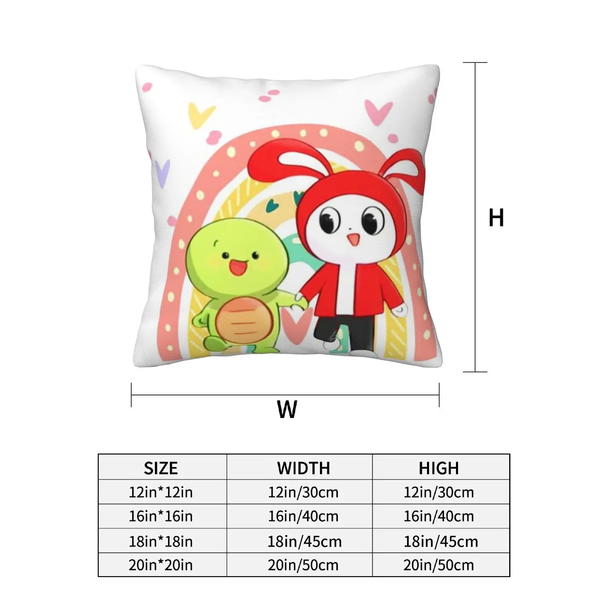 Jj Mikey Maizen 2 pcs Square Pillowcase Pillow Cover Cushion Zip Decorative Comfort Throw Pillow for Home Car