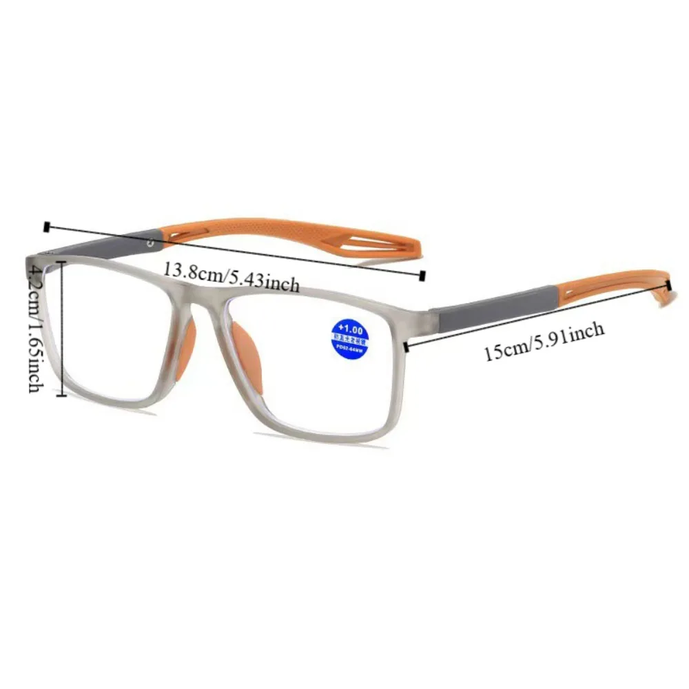 خفيفة الرياضة طول النظر الشيخوخي النظارات البصرية النظارات الديوبتر إلى + 4.0 كبار السن نظارات للقراءة الربيع المفصلي إطار مربع
