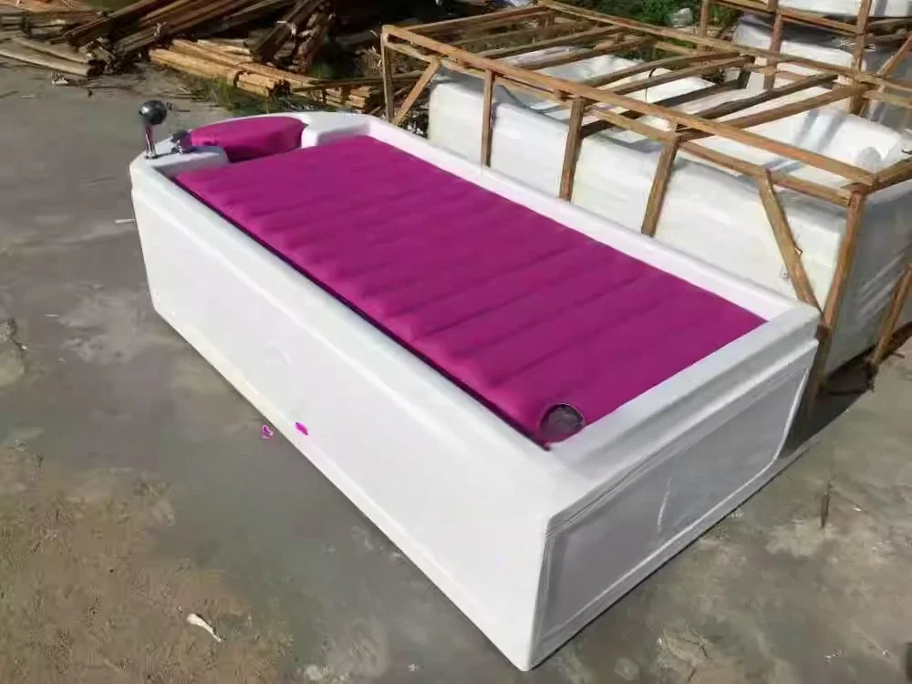 Acrylic water bed for bathing with hair washing, inflatable mattress that can hold water for scrubbing