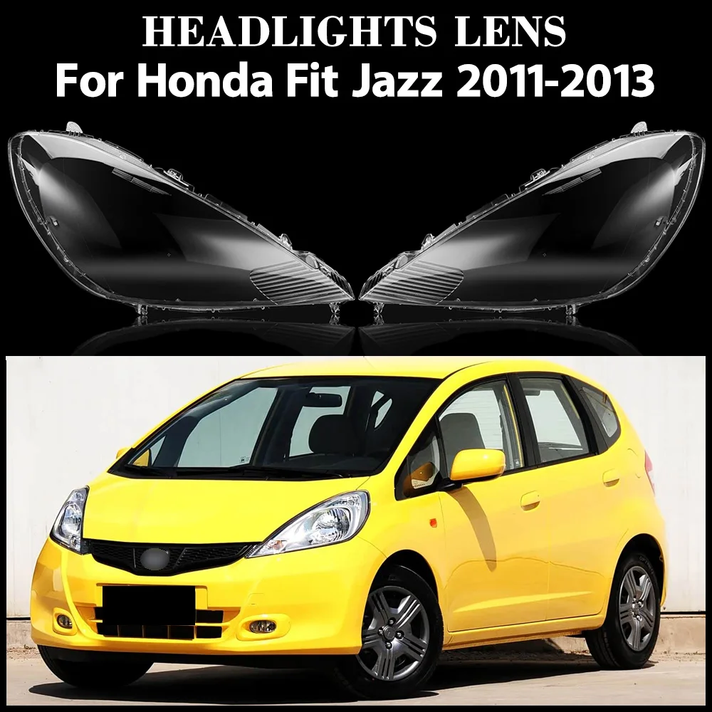 

For Honda Fit Jazz 2011 2012 2013 Car Accessories Headlamp Cover Transparent Shade Lamp Headlight Shell Lens Plexiglass