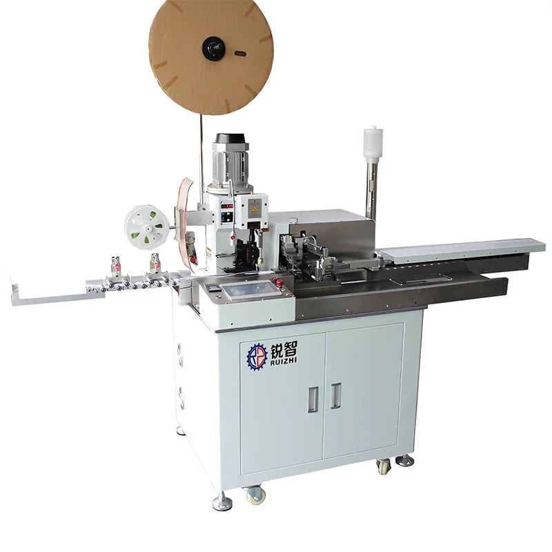 Macchina completamente automatica per crimpare terminali a 5 fili con decapaggio a doppia testa per la produzione di cavi