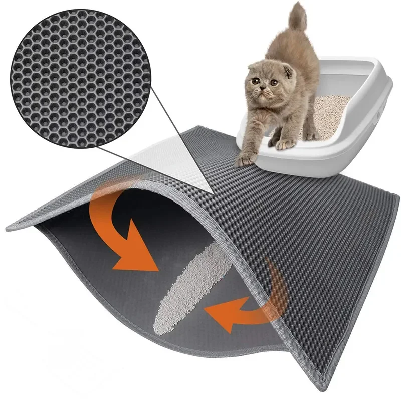 Breathable Anti-flaking Absorbent Deodorant Cat Toilet Mat Anti-splash Cat Scratching Mat Cat Litter Mat