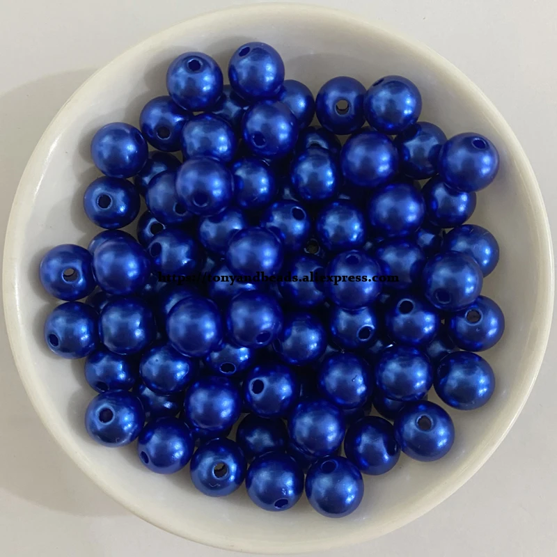 Acryl-Imitationsperlen, runde Kugel-Abstandsperlen, 4, 6, 8, 10, 12 mm, wählen Sie Größe und Farbe für die Schmuckherstellung, DIY, Lochgröße 1,5 mm – Detail 9