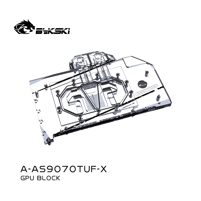 Bykski GPU Block for ASUS RX9070XT TUF O16G GAMING / RX9070XT PRIME Video Card Water Cooling / Copper Radiator A-AS9070TUF-X