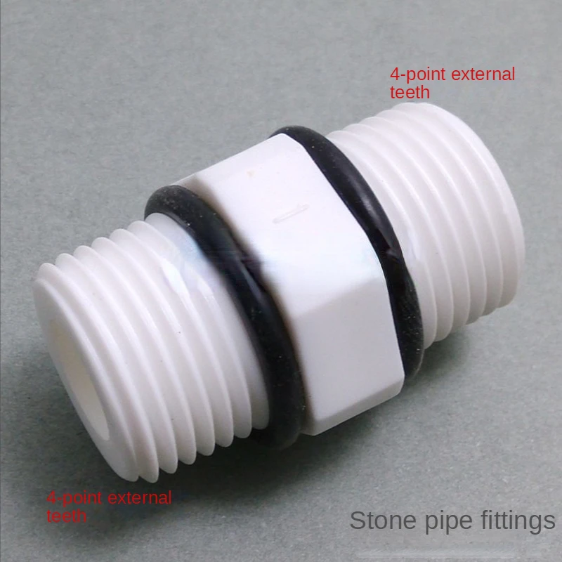 Thread Equal Hex Nipple Union Pipe Coupling Fitting Connector Plastic Nylon BSP Male Coupler for Water Oil