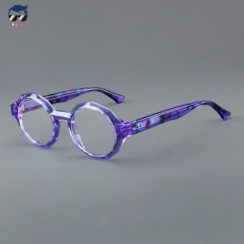 

2025 New Unisex Acetate Eyeglass Frames Fashion Round Wild Personality For Prescription/Reading/Blue Light Lenses
