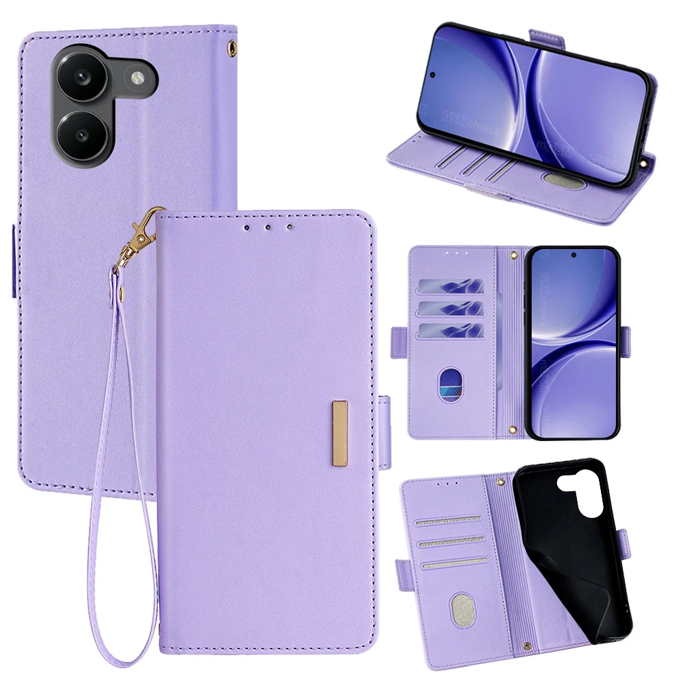 Magnetic Side Buckle Leather Flip Wallet Case for Xiaomi Poco X8 Pro poco X7 Pro Poco X6 X5 X4 X3 Pro GT Cover RFID Blocking view 2