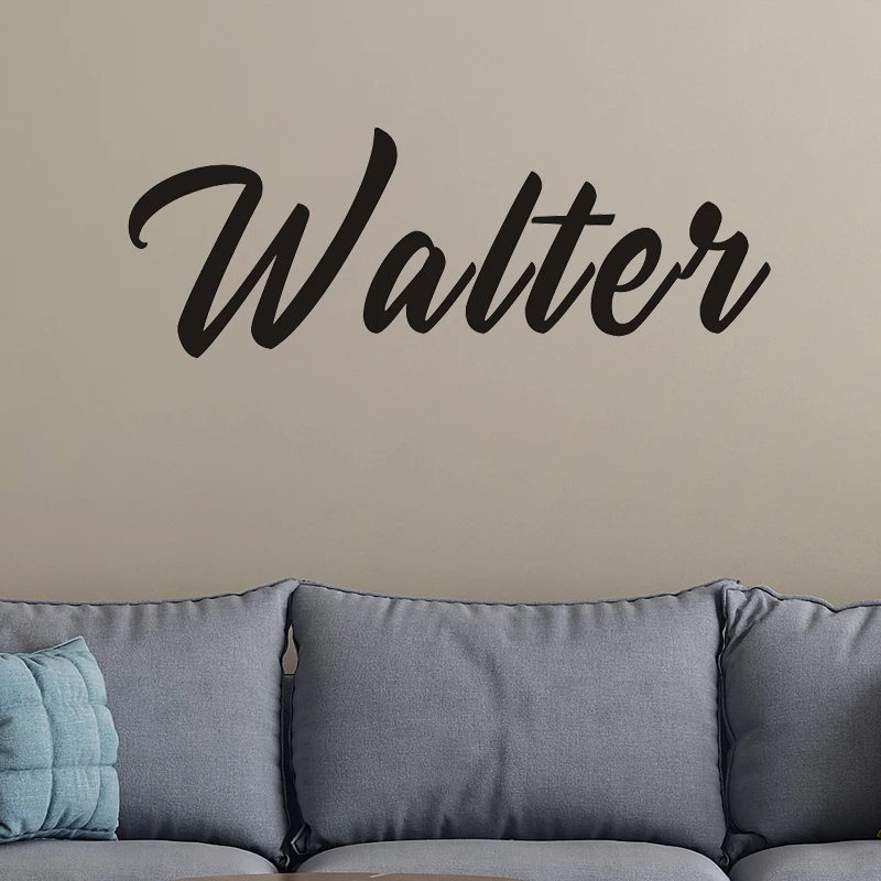 Personalized Text Vinyl Wall Decal Custom Name Sticker No Residue for Car Window Laptop Door Kids Room 21 Colors Decor