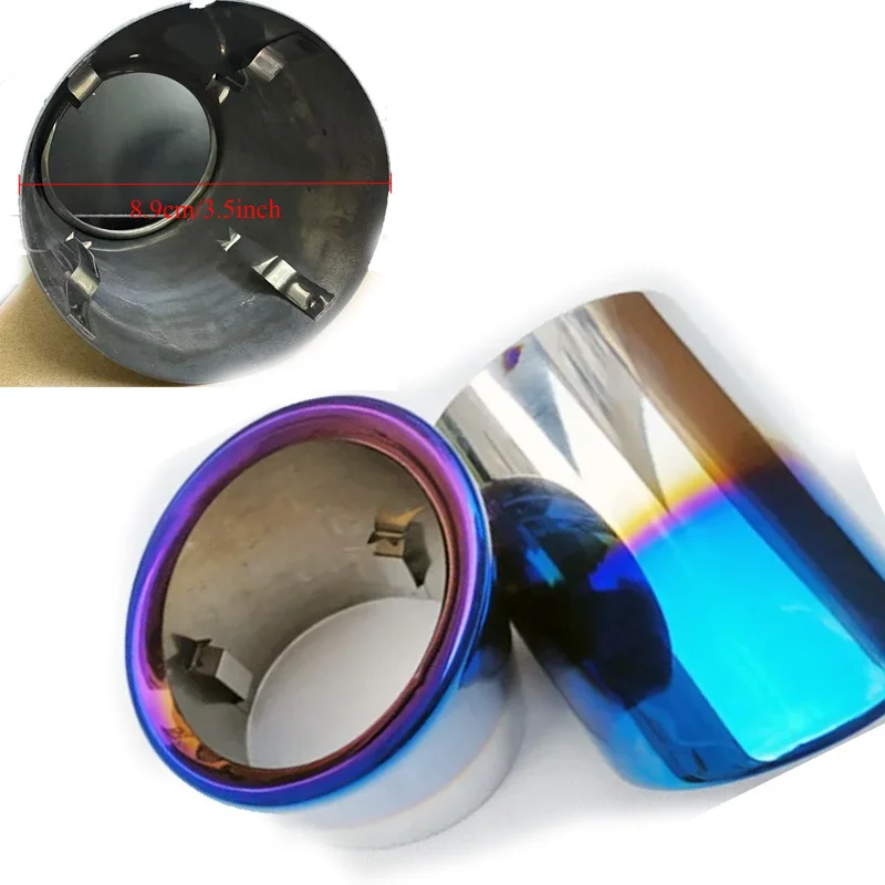 2PC For Mazda CX-3 CX-4 CX-5 CX7 CX8 CX5 CX-30 CX-50 Exhaust Muffler Tip Silver Stainless Steel Muffler Nozzle