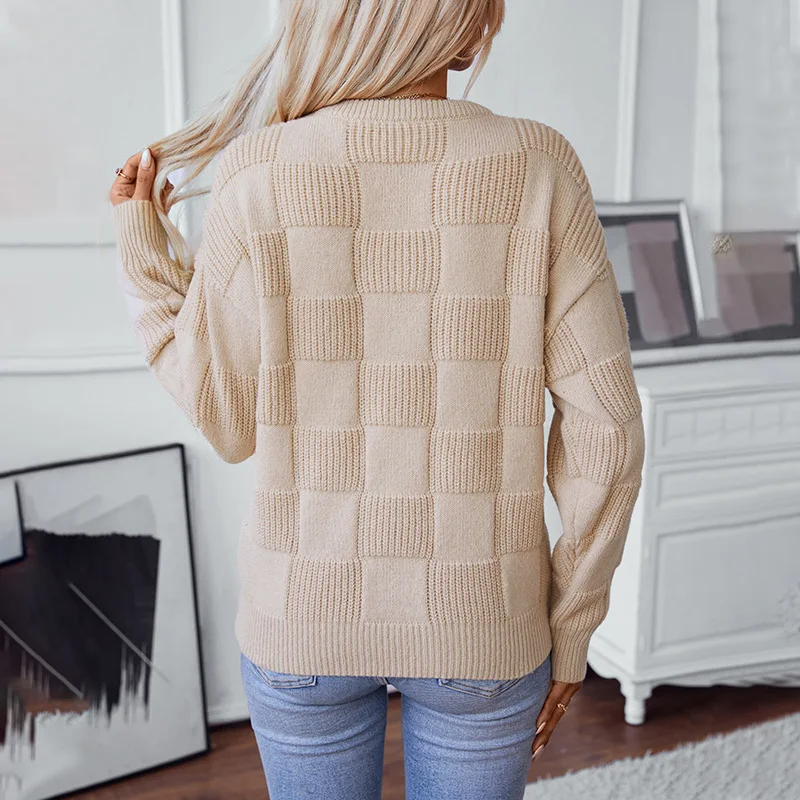 Women's sweater pullover Casual autumn/winter loose long sleeved knitted shirt top basic
