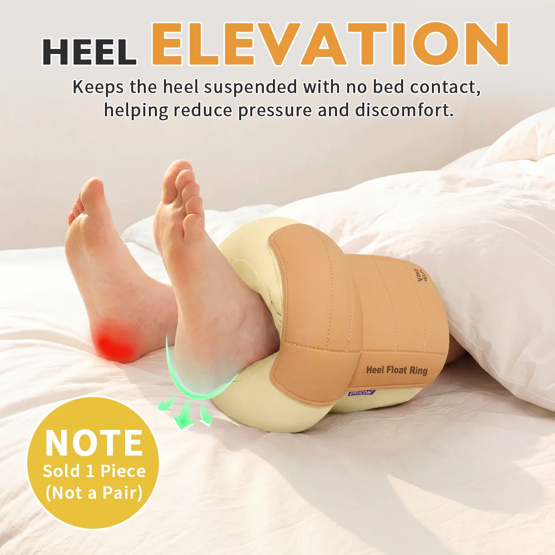 Ehucon Heel Float Ring Heel Elevator Cushion, Pressure Sore Prevention Heel Protector for Bedridden Patient Heel Support Pillow