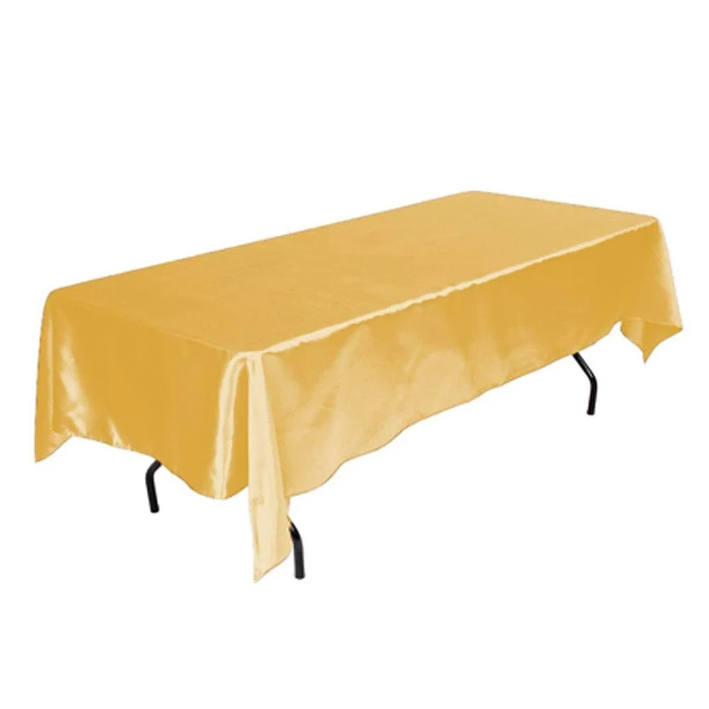 Satin Tablecloth Rectangle Table Cloth Overlays Wedding Christmas Baby Shower Birthday Christmas Banquet Decor Home Dining Table