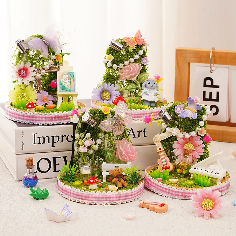 DIY Miniature Landscape Kit for Kids, Monet Garden Creative Craft Set, Micro Scene Desktop Ornament Handmade Material Pack 2026