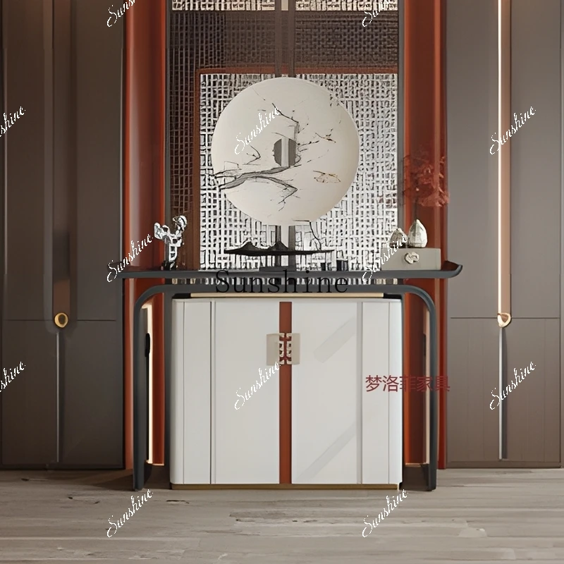 New Chinese-style solid wood Zen table, strip table, modern door entry porch table  FT