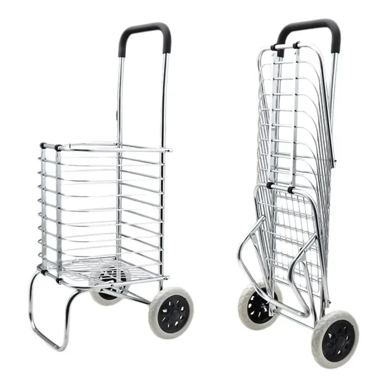 Lupai Folding Shopping Cart Trolley 35L Large Capacity Multifunctional Luggage Two-Wheeled OEM Storage Aluminum PVC 40KG