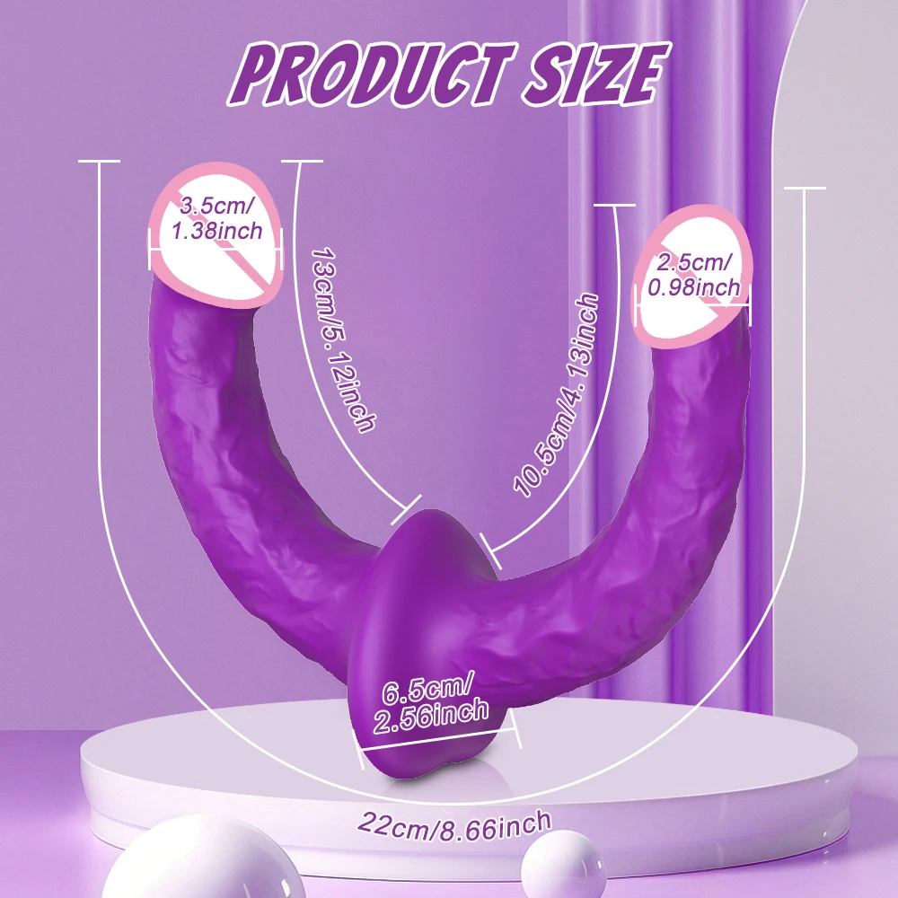 Strapless Strapon Dildo Vibrator 3 in 1 Sex Toys for Adult Double Penetration Anal Plug Anal Beads Vibrators for Women Lesbian view 3