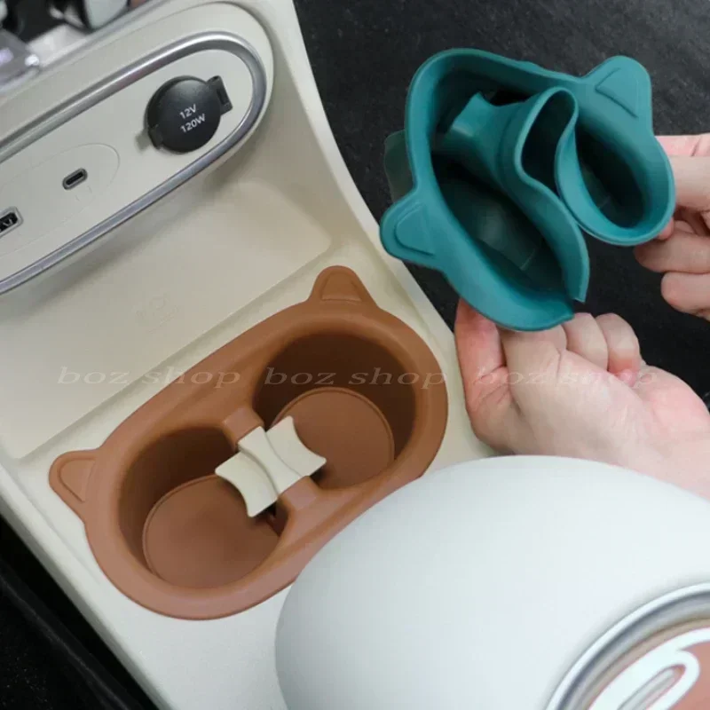 Water Cup Storage Box For ORA 03 2023 2024 Car Interior Central Control Silicone Storage Box Water Cup Box Storage Modification