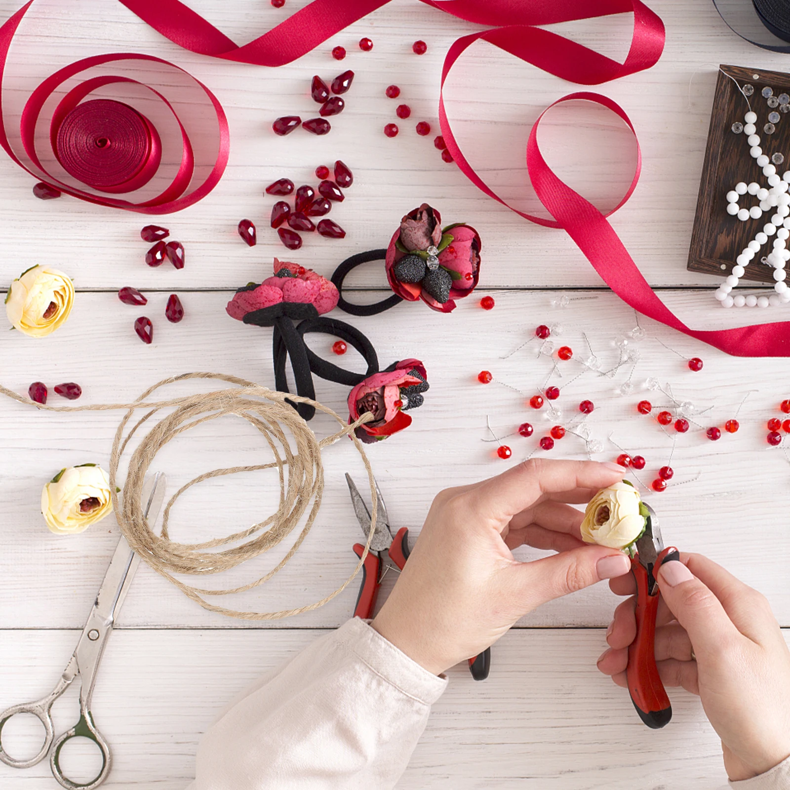 

Decorative Rope Food Grade Hemp Wrapping Cord Storage Binding Diy Material Craft String For Wedding Gift Packaging Home