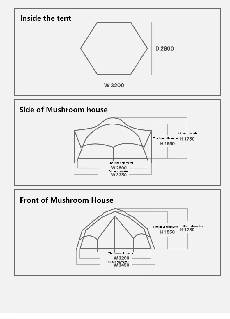 Automatic mushroom tent, outdoor camping, wild, folding, portable, quick opening, thickened, rainproof, hexagonal