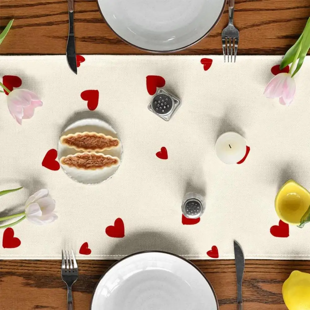 

Valentine's Day flower tablecloth, tablecloth, restaurant decoration atmosphere table flag