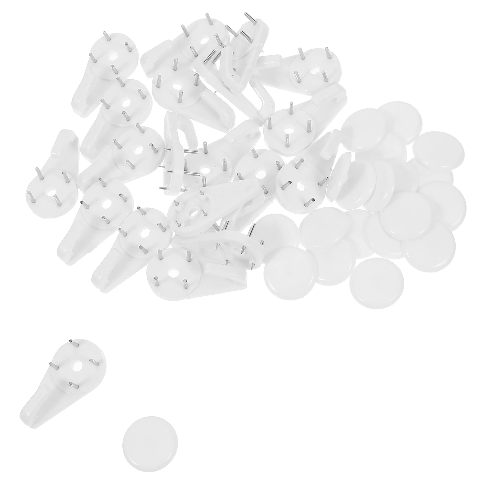 

20 set Invisible Hooks No Drilling Strong Load Wall Hangers for Pictures Decorative Plates Plastic Hardware Concrete Traceless