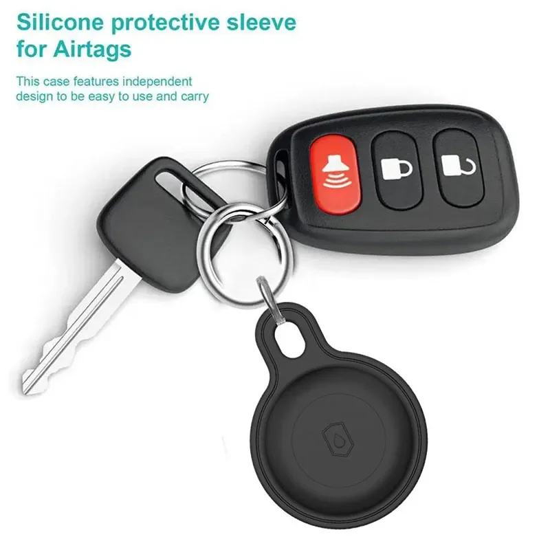 Silicon Keychain for Apple Airtags Case Protective Cover for Travel Waterproof Air tag Holde Tracker Accessories AirTag Case