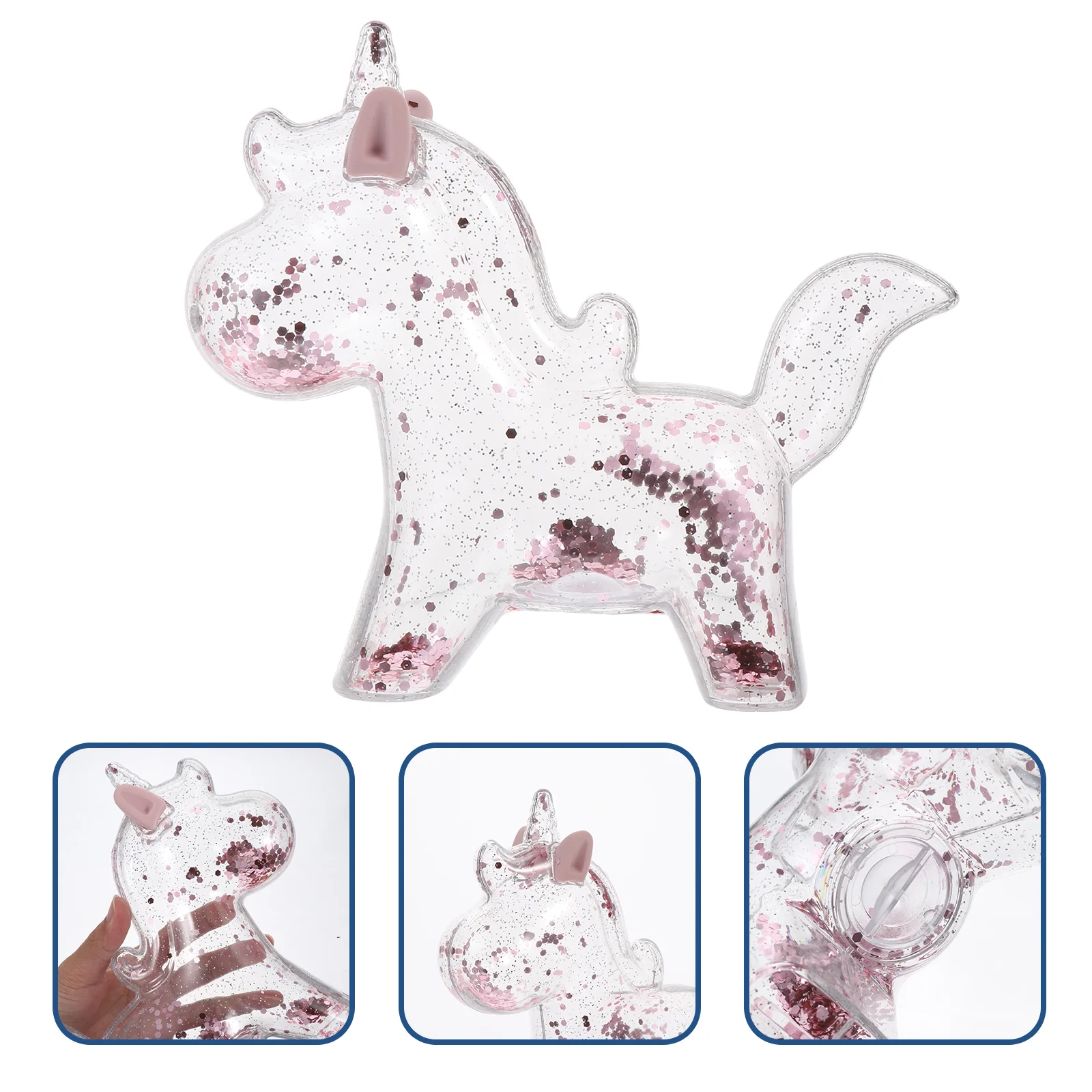 

Unicorn Money Bank Piggy for Kids Coin Storage Jar Saving Pot Cartoon Transparent Plastic Children Toddler