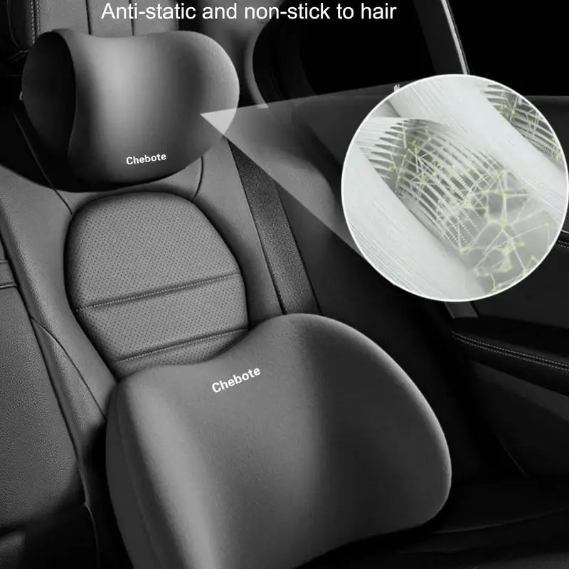 Memory Foam Car Neck Pillow Protective Lumbar Back Support Headrest Neck Pillows Auto Lumbar Pillow Travel Guard For Travel