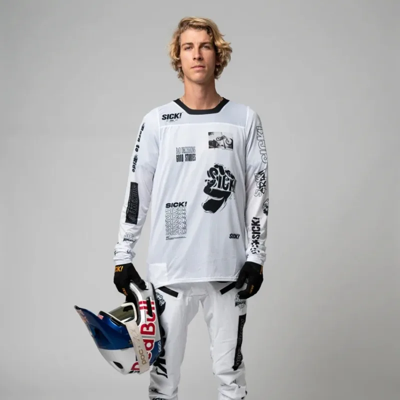 

Summer New Adult Boutique Round Neck SICK Bicycle Long Sleeve Shirt Casual Breathable Quick Drying Outdoor Cycling T-shirt