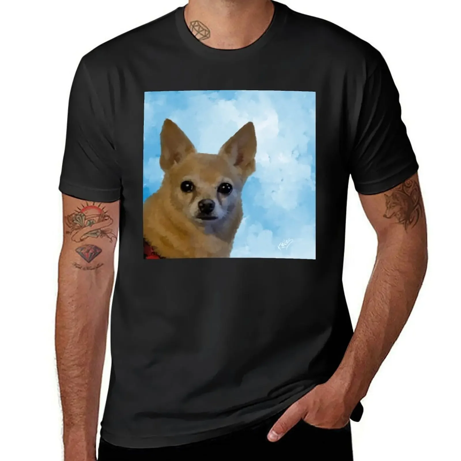 Lady the Chihuahua-Pomeranian T-Shirt baggy shirts man clothes shirts graphic tees blacks shirts men