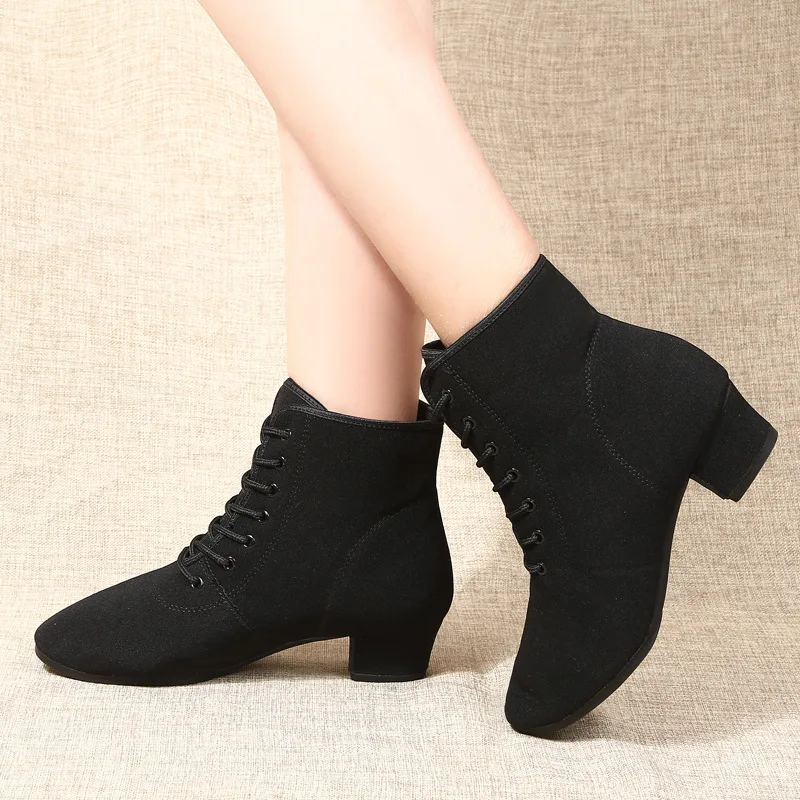 Dance Sneakers Boots High Top Ballroom Dance Shoes Women Tango Jazz Salsa Dancing High Heels Training Shoe Girls Modern Social