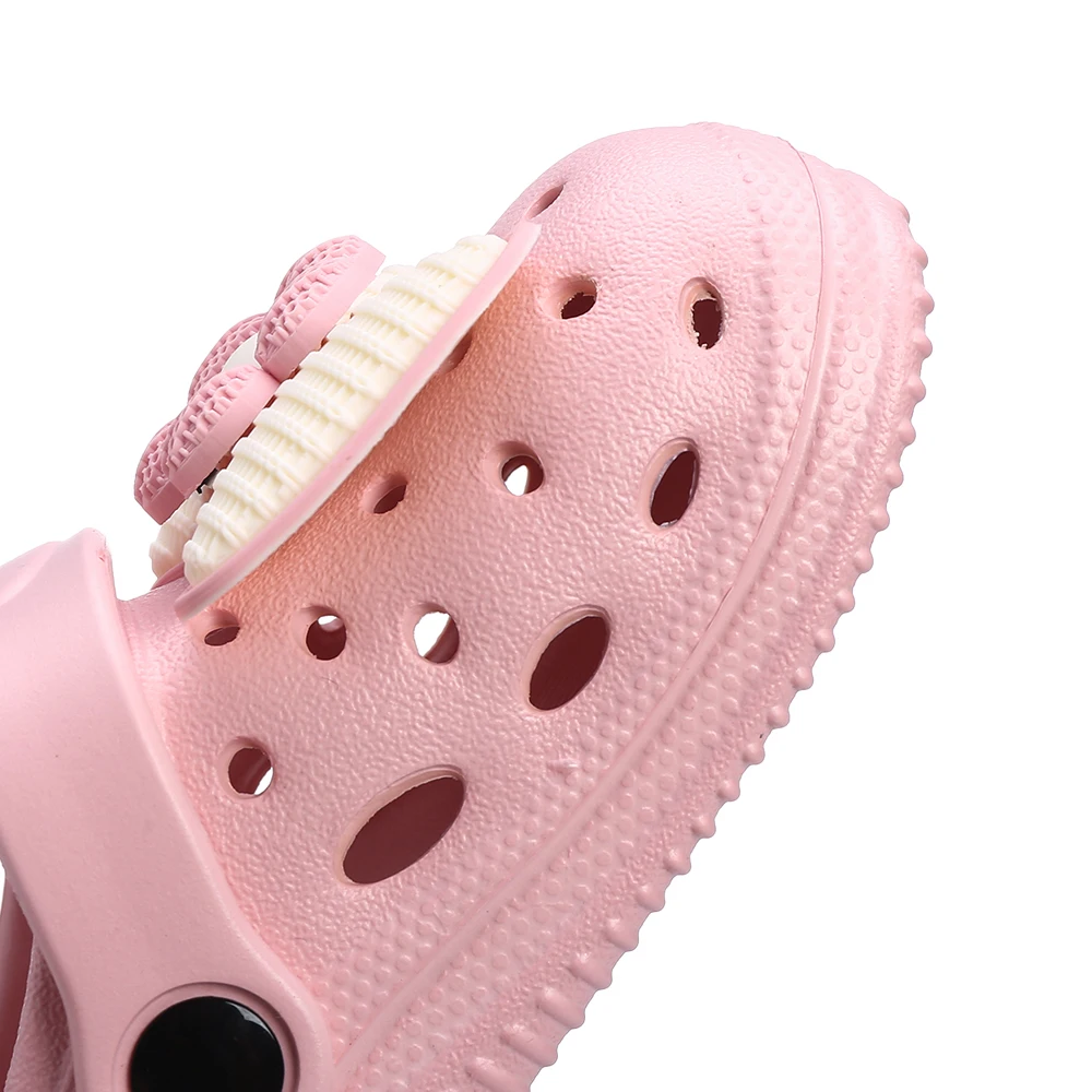 Children Garden Shoes Cute Cute Big Bow Beach Sandals Babies Slippers High Quality Soft Kids Outdoor Slippers Flip Shoes