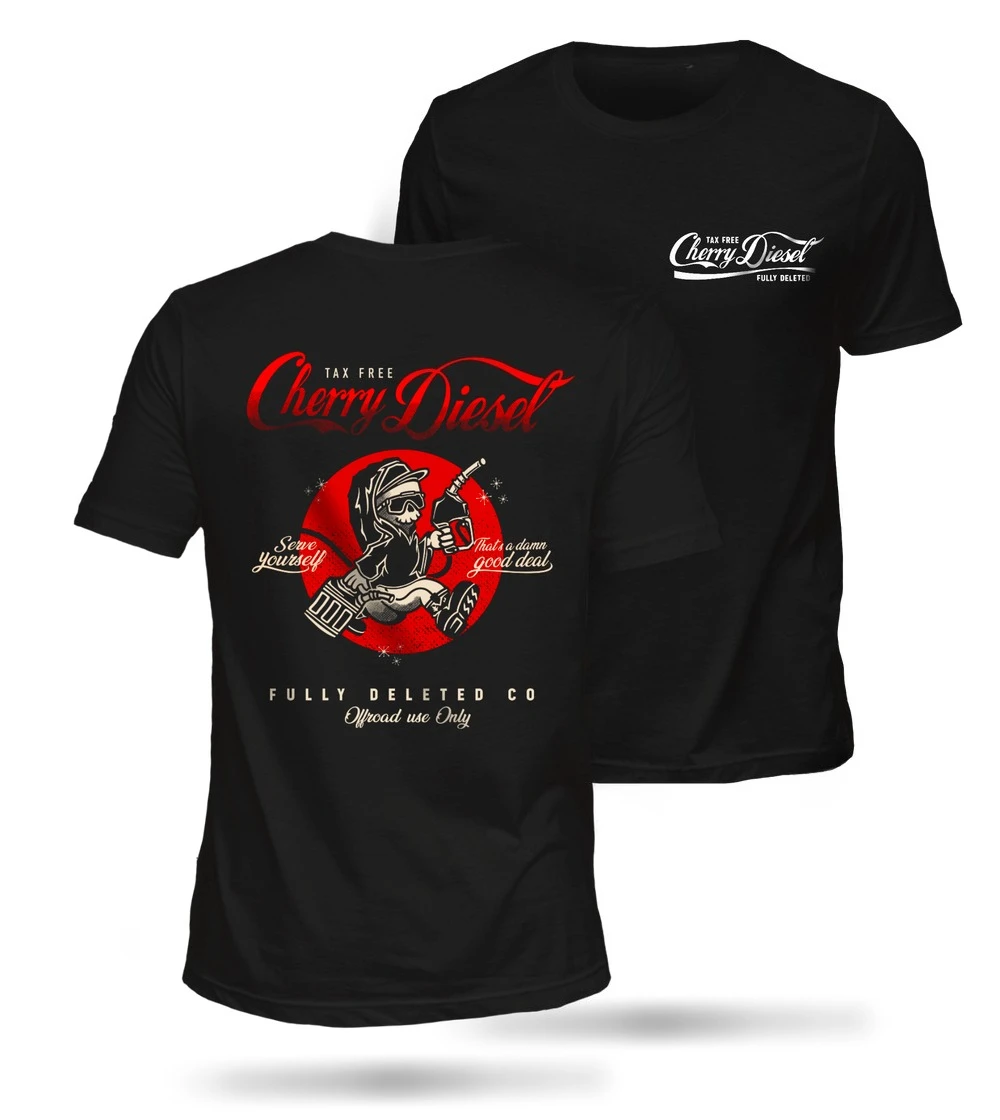 New CHERRY DIESEL _ PREMIUM T-SHIRT Cotton Graphic Printing High-end Luxury Unisex Style Both of Men and Women