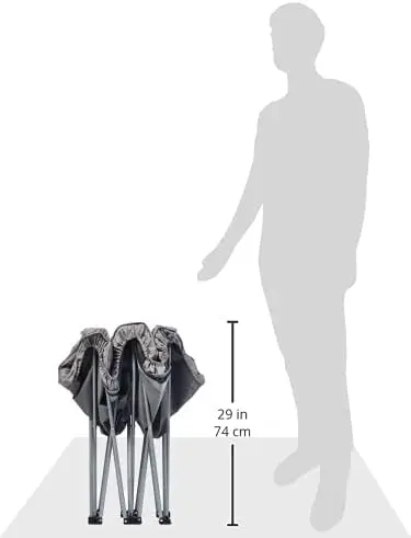 سرير أطفال محمول طويل جدًا باللون الرمادي مقاس 54 × 28 × 12 بوصة سرير سفر قابل للطي للأطفال من سن 2 إلى 8 سنوات