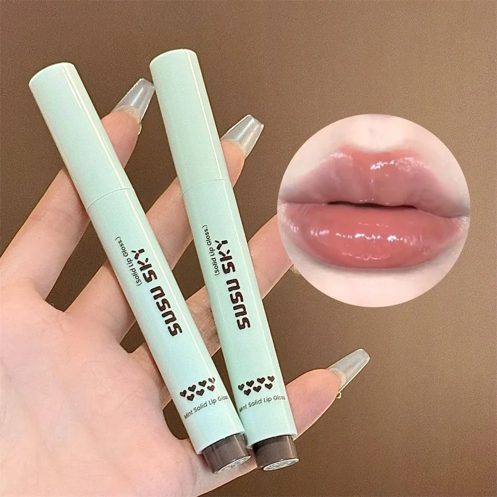 ลิปกลอสแบบแท่ง 4 สี ไม่เหนียวเหนอะหนะ เนื้อฉ่ำวาว ให้ความชุ่มชื้น บำรุงริมฝีปาก ลิปบาล์มเนื้อฉ่ำ ลิปสติกแต่งหน้า