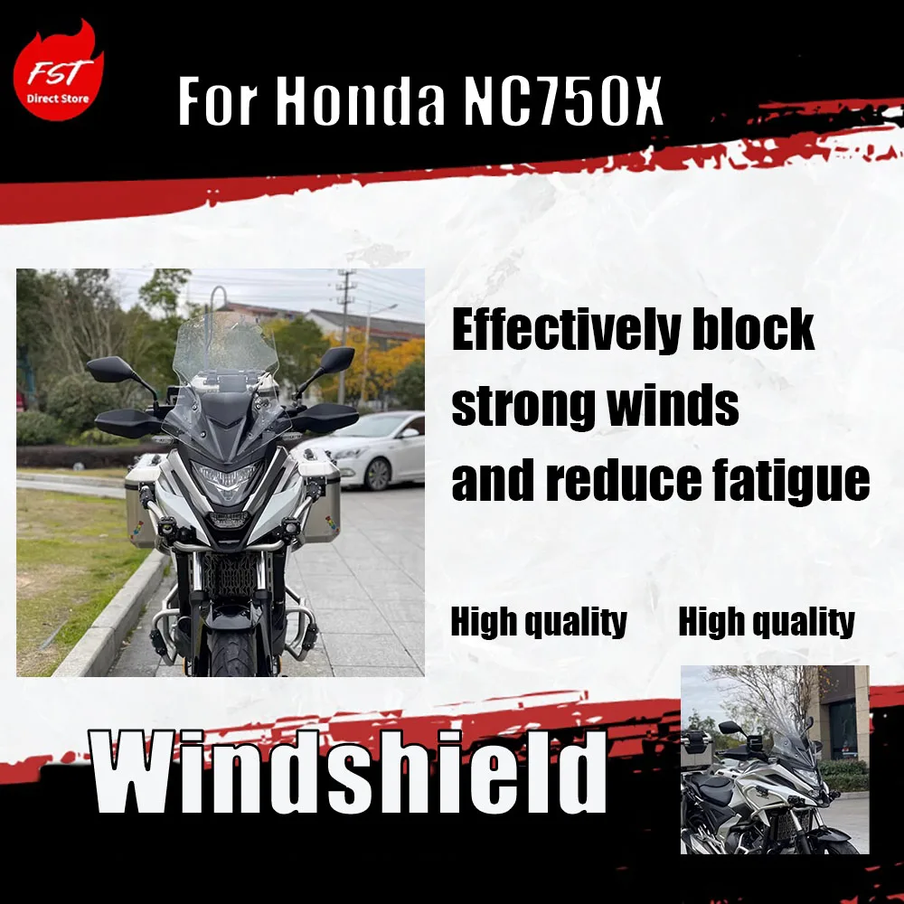 

For the modification of the windshield of Honda NC750X. High windshield guard panel for NC750X. Imported glass.