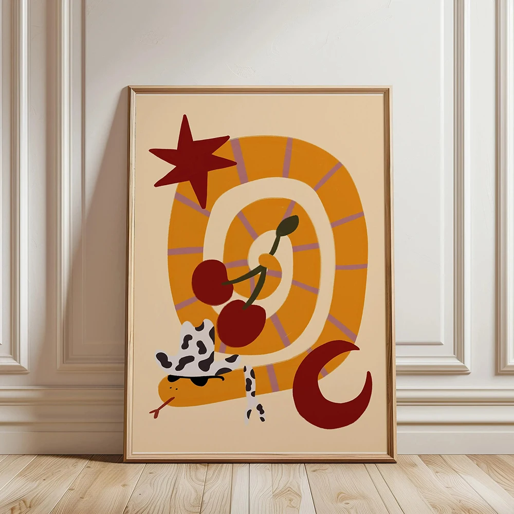 Patchwork Print Kids Wall Art  - Baby Food Banana ulasan dan harga