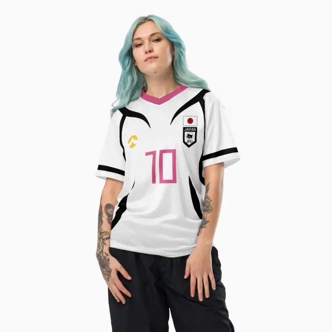 2026 Anime Blue Lock Ryusei Shidou Cosplay Football Jersey Quick Dry V Neck Number 10 Sports Soccer Tee Unisex