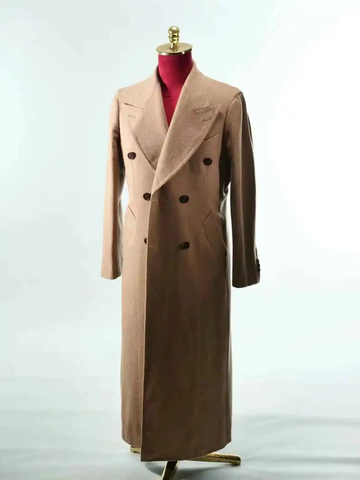 

Camel Cashmere Men Suit 1 Pcs Blazer Long Overcoat Winter Winter Wedding Tuxedos Formal Office Jacket Prom King Coat Customized