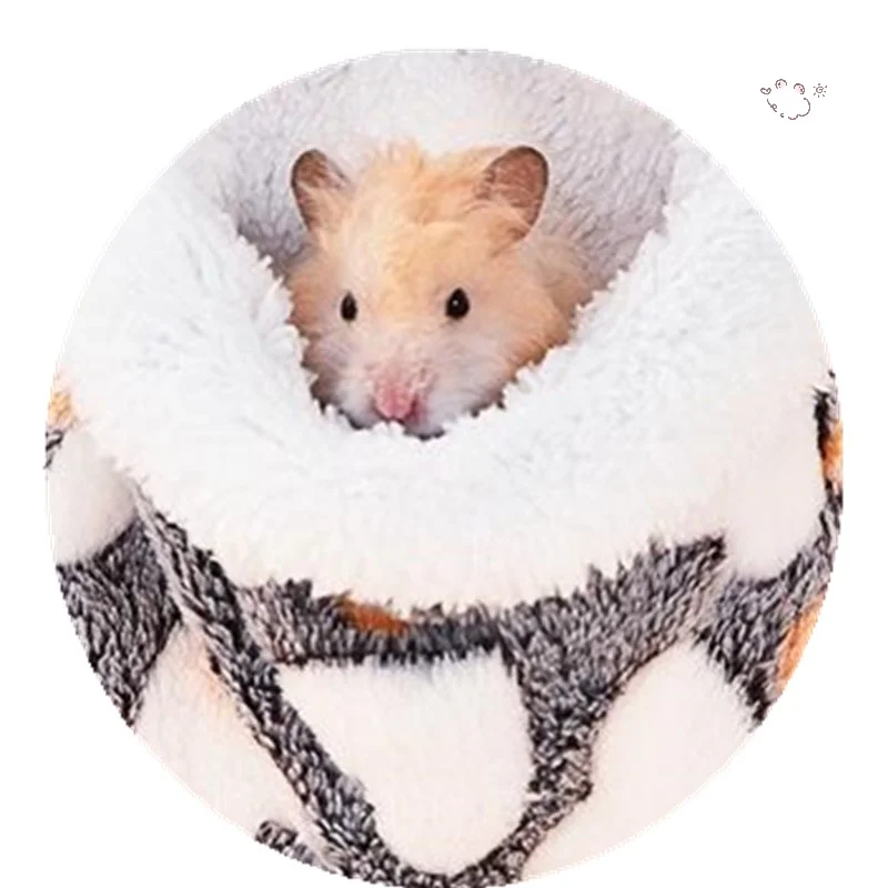 [H8G] Hamaca de Peluche con Diseño de Dibujos Animados, Capa Térmica, Hamaca Suspendida para Mascotas Pequeñas, Saco de Dormir para Ardillas
