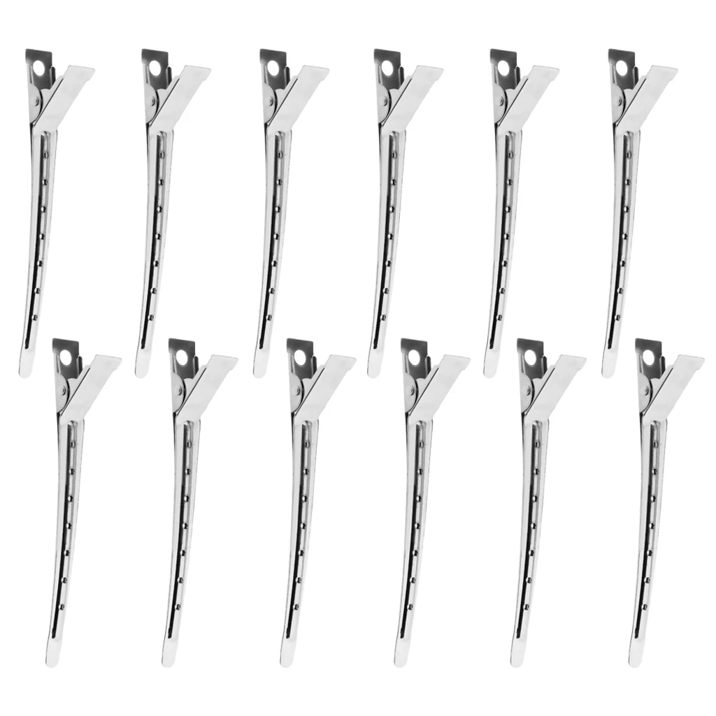 Hairdressing Section Clips Silver Duckbill Hair Barrettes Styling Accessories for Salon and Home Hair Care