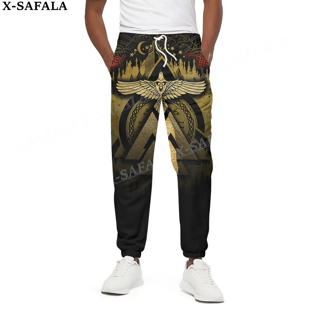 Norse Myenson Vegvisir-Pantalon de survêtement Viking Symdangers pour homme, impression 3D, jogging long décontracté, streetwear, pantalon de sport d'automne, fjMen,-3