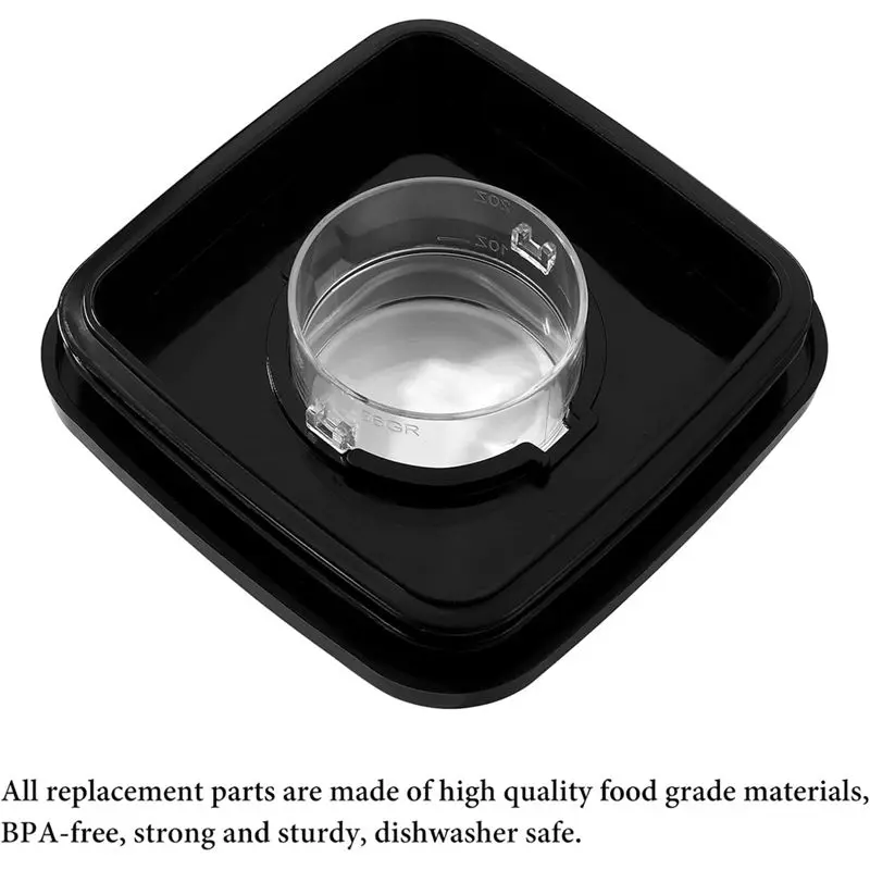 J1UL1N Blender Square Lid And Center Cap For Oster Blender Jar  For 4903 Oster Blender Square Jar Lid Replacements
