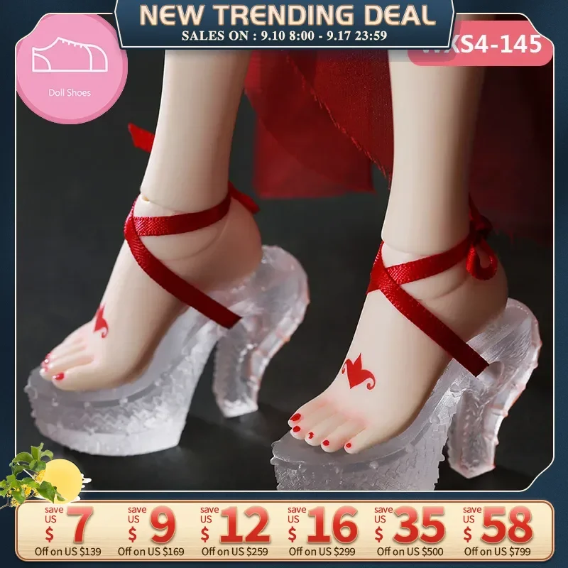 

New bjd Shoes 1/4 for Minifee Doll body and 1/4 supia doll body about5.5cm FairyLand high heels resin material WXS4-132 WXS4-135