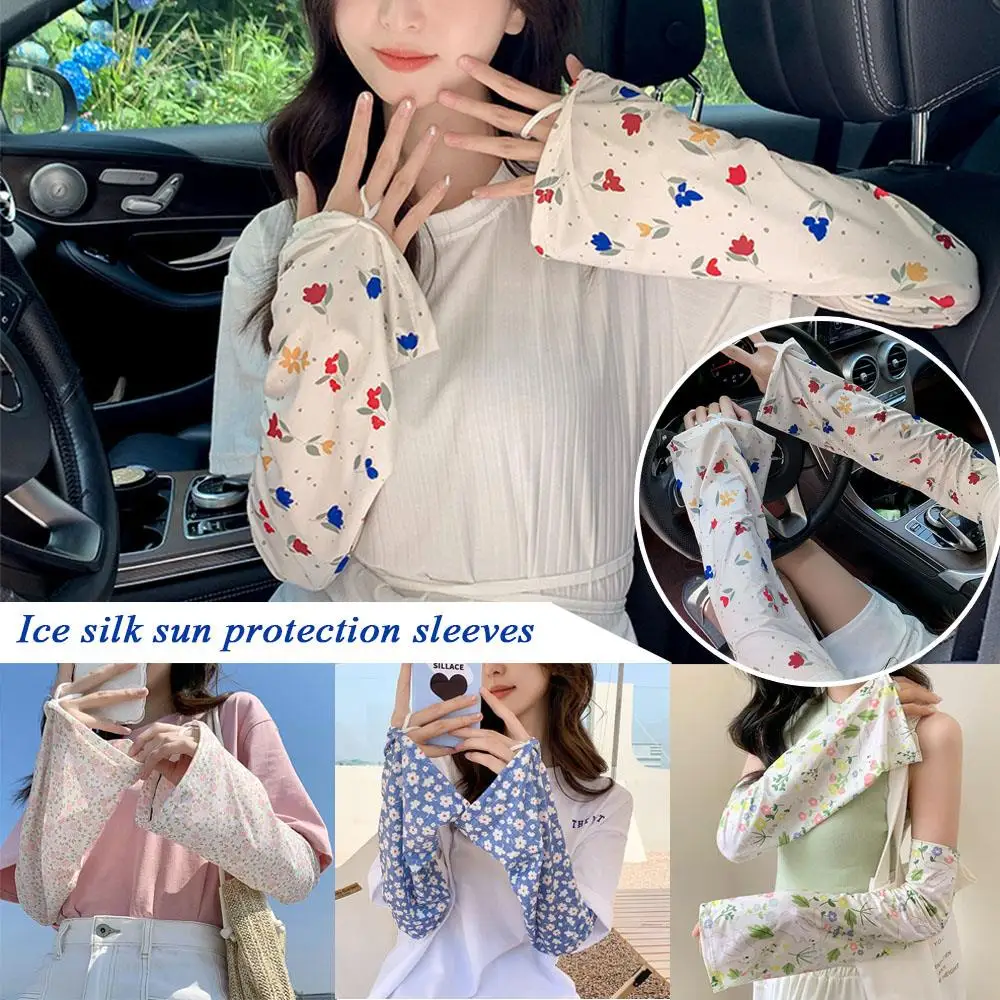 

Loose Uv Protection Sunscreen Arm Cover Driving Fingerless Breathable Gloves Large Size Sweet Fashion Bubble Fluffy Sleeves